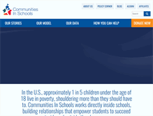 Tablet Screenshot of communitiesinschools.org